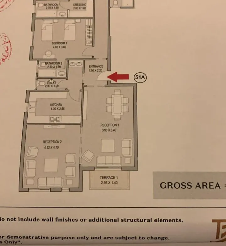 Apartment floor plan drawing - apartment in Shalya, Nasr City