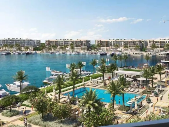 Render of Marassi Vida marina, chalet for sale North Coast - تصور (رندر) لمارينا مراسي فيدا، شاليه للبيع الساحل الشمالي - marina view