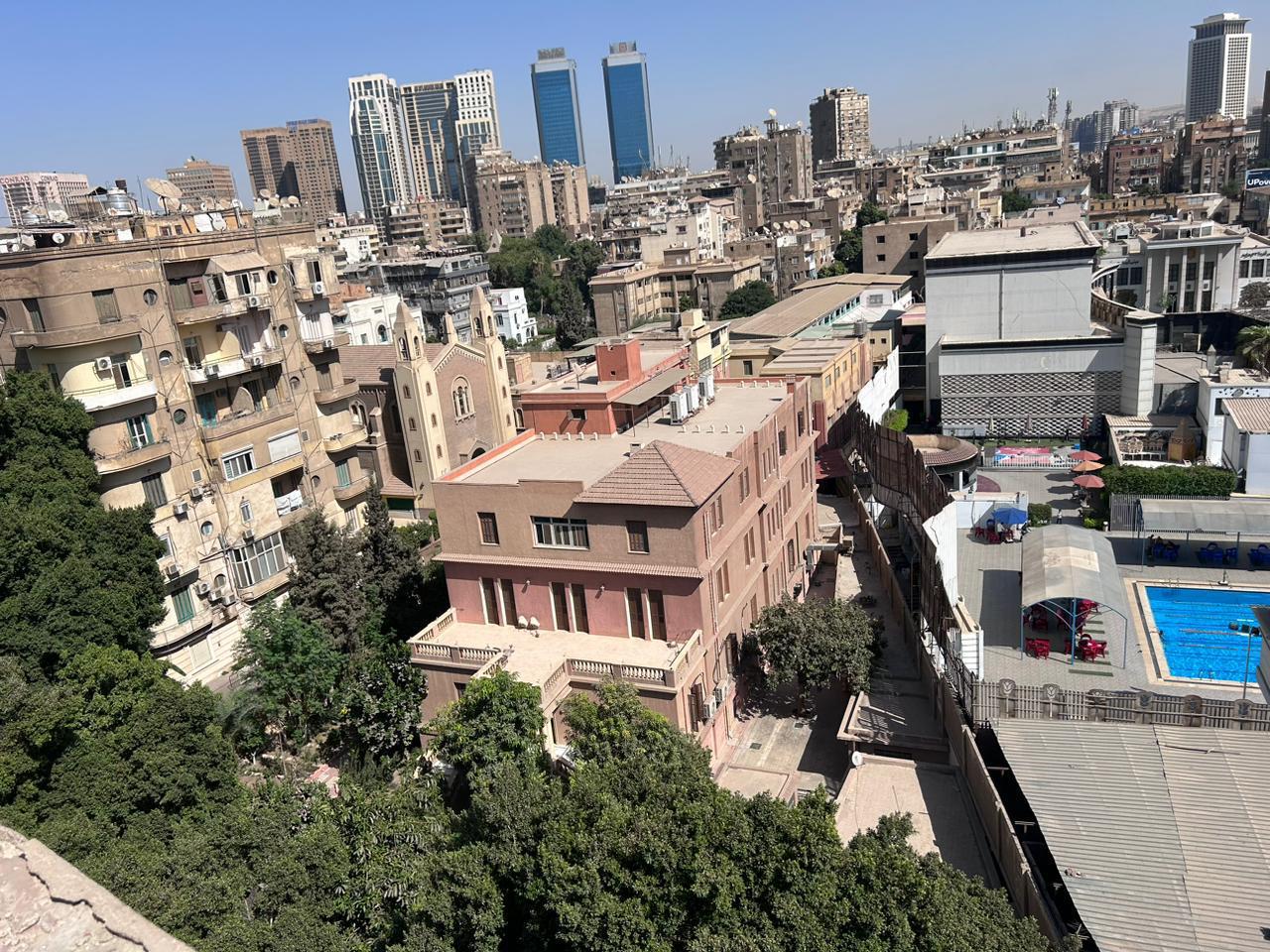 Rooftop view over trees and buildings - shop in Zamalek