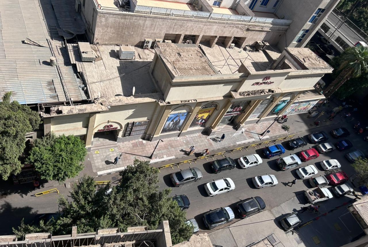Parking area between buildings from above - shop in Zamalek