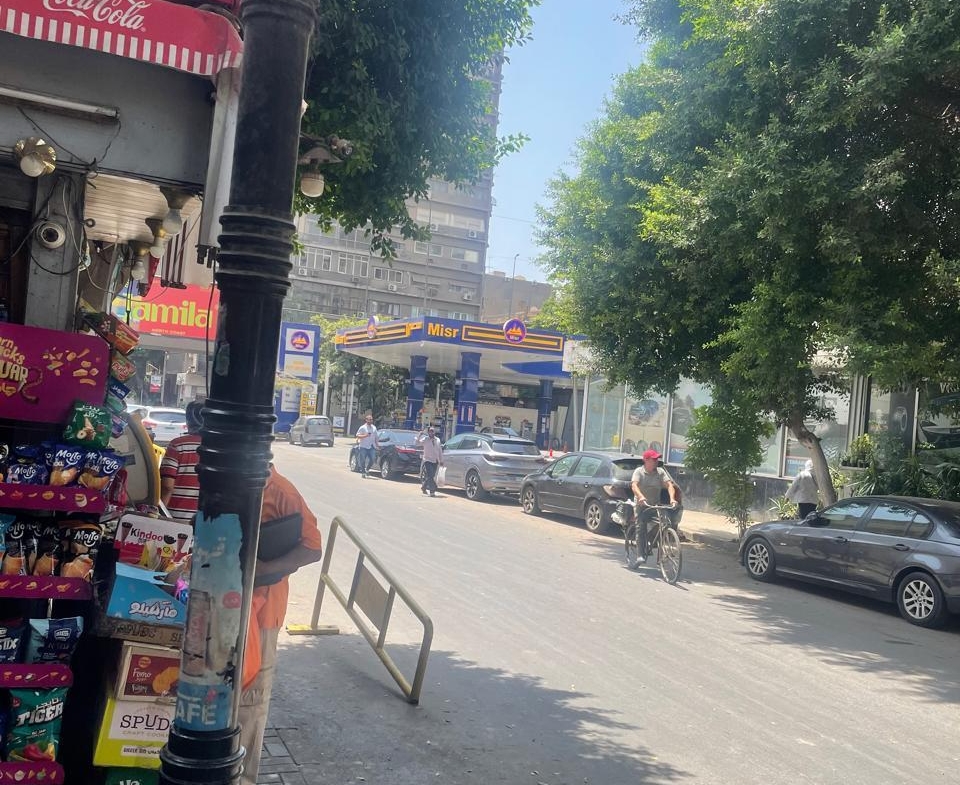 Shop-lined street view - shop in Zamalek