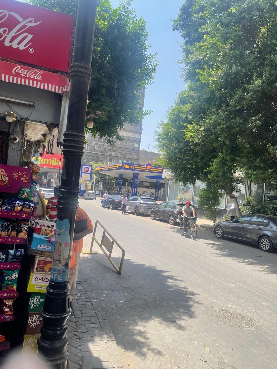 Shop-lined street view - shop in Zamalek