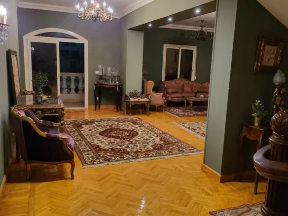 Living room, furnished duplex Al Banafseg - ريسبشن دوبلكس مفروش في البنفسج - Fully furnished duplex for sale in Al Banafseg, New Cairo - دوبلكس مفروش للبيع في البنفسج التجمع الخامس