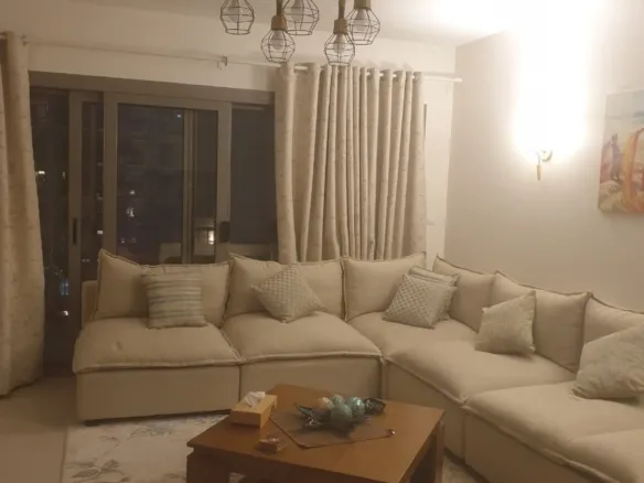 Living room in furnished chalet in Marassi Marina 2 - ريسبشن شاليه مفروش في مراسي مارينا 2 - furnished chalet for sale in Marassi