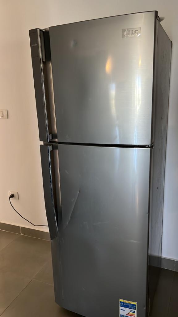 Stainless steel fridge by the wall - chalet in Amwaj, North Coast