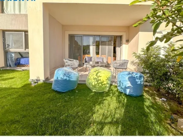 Private garden of a ground-floor chalet in Marassi Marina 2 - الحديقة الخاصة لشاليه دور أرضي في مراسي مارينا 2 - chalet for sale in Marassi North Coast