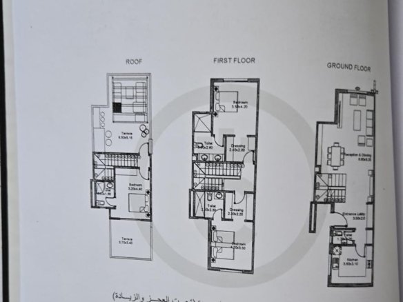 تاون هاوس للبيع في Creek Town – 185م² – نصف تشطيب