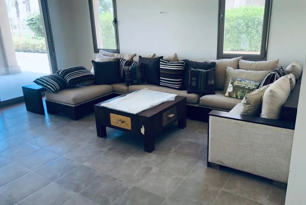 Living room with corner sofas - villa in Little Venice, Ain Sokhna