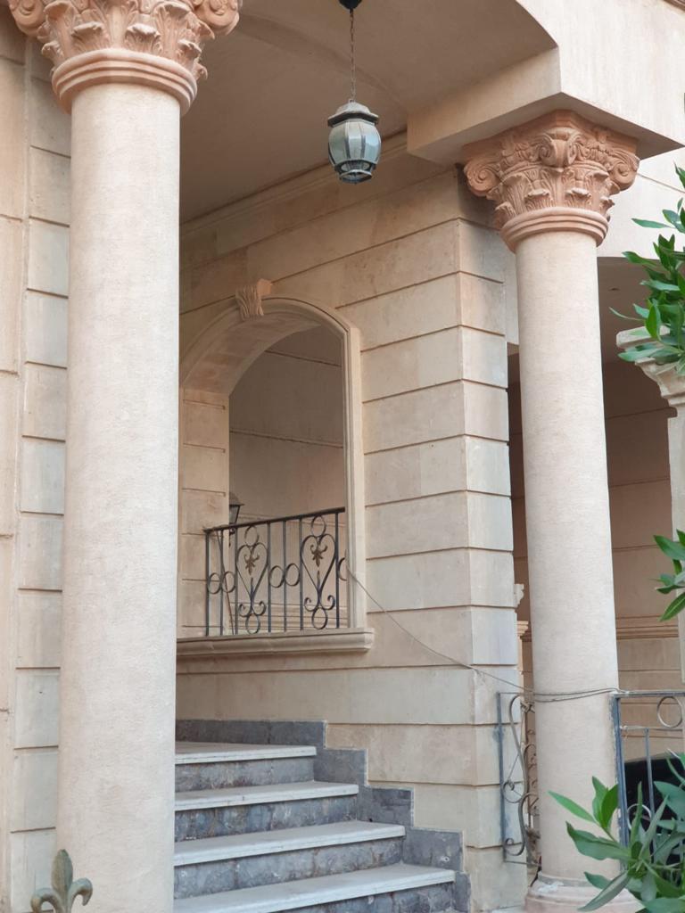 Stone staircase with classic columns - villa in Maadi Heights