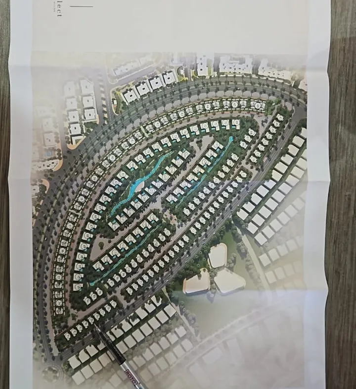 Compound master plan model from above - villa in Taj City, New Cairo / Suez Road