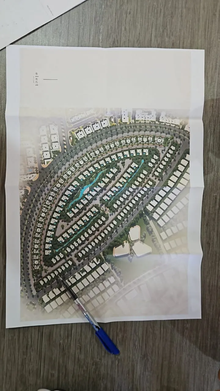 Compound master plan model from above - villa in Taj City, New Cairo / Suez Road