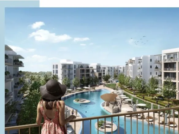 Marassi lagoon and swimming pools view - إطلالة على اللاجون وحمامات السباحة في مراسي - chalet for sale in Marassi North Coast