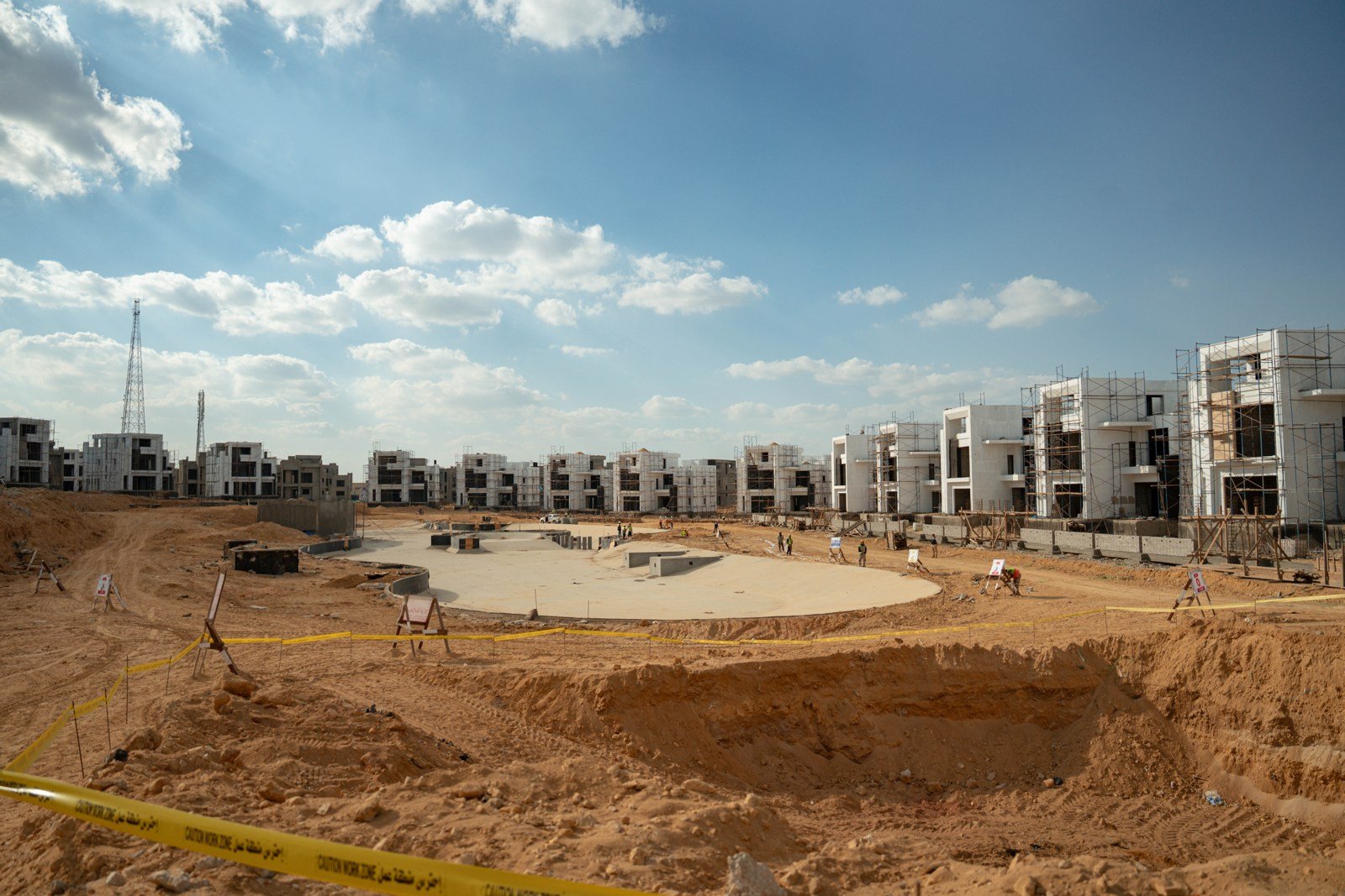 SA'ADA New Cairo - developer construction photograph from November 2025, not the listed townhouse or its view