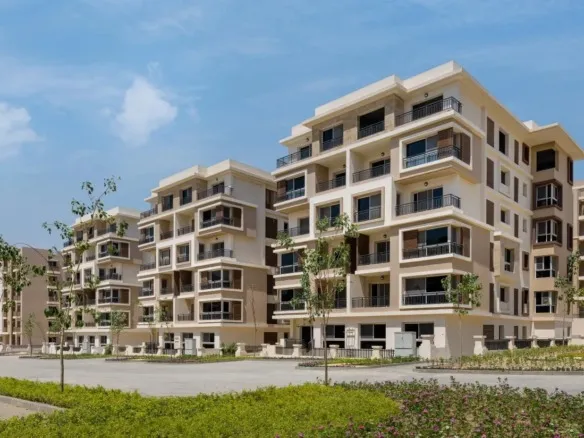 Residential buildings in Origami compound, Taj City - عمارات كمبوند أوريجامي، تاج سيتي