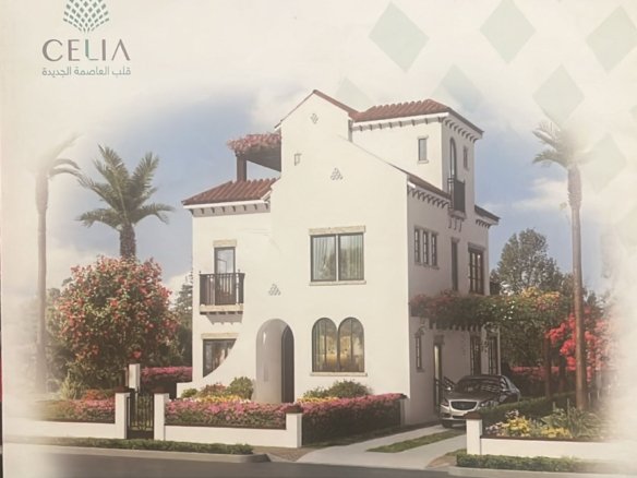 فيلا 3 غرف نوم للبيع في Celia Compound – 294 متر مربع – نصف تشطيب