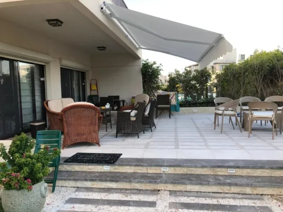 chalet terrace and garden - Blanca Marassi North Coast - تراس وجاردن شاليه بلانكا مراسي - chalet for sale in Marassi Blanca
