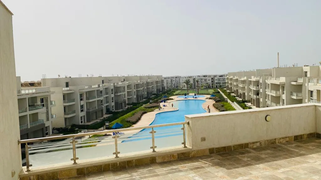 Terrace view over the swimming pool - chalet in Il Monte Galala, Ain Sokhna