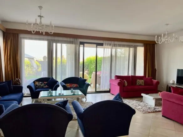 Living room, 4-bedroom twinhouse in Marassi Blanca, North Coast - غرفة المعيشة، توين هاوس 4 غرف في مراسي بلانكا