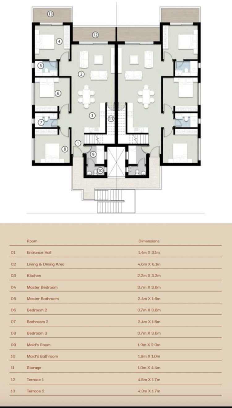 4-bedroom-property-for-sale-in-north-coast-4 4 bedroom penthouse in Amwaj North Coast