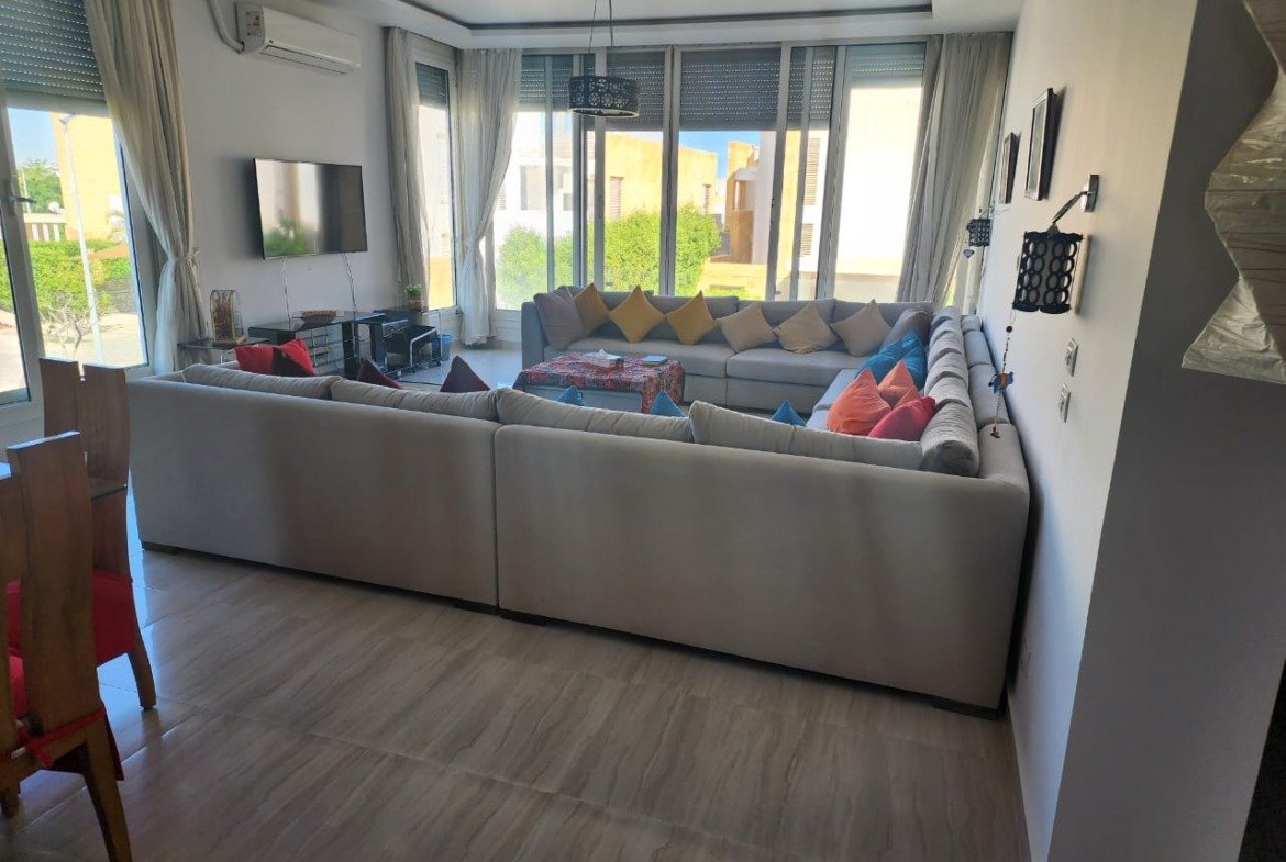 Living room of the Seashell duplex, North Coast