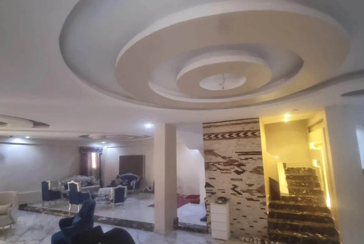 Large hall with a round ceiling and a staircase - duplex in Gardenia Heights, New Cairo