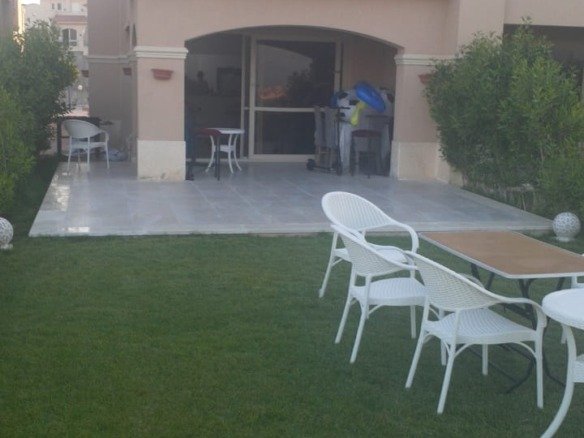 Villa exterior and private garden, La Vista Bay East North Coast twin house for sale | واجهة الفيلا والحديقة الخاصة، توين هاوس للبيع في لافيستا باي إيست الساحل الشمالي