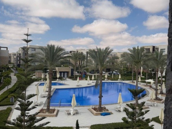 Pool and landscaped surroundings, Marassi Marina 1 North Coast chalet for rent | حمام السباحة واللاندسكيب، شاليه للإيجار في مراسي مارينا 1 الساحل الشمالي