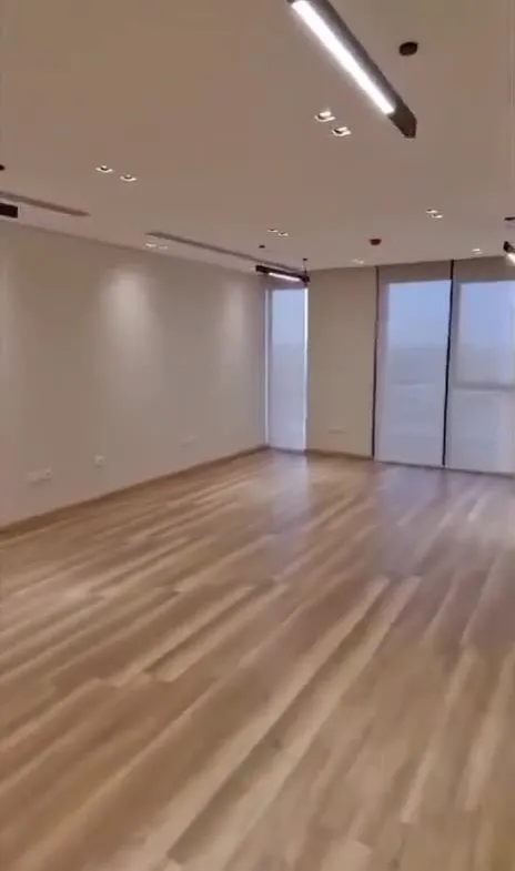 Empty living room with wooden floor - office in Hyde Park, New Cairo