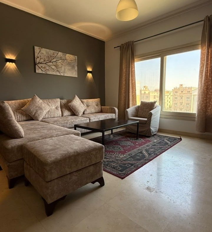 Furnished living room, The Village penthouse for sale | غرفة معيشة مفروشة، بنتهاوس للبيع في ذا فيلدج