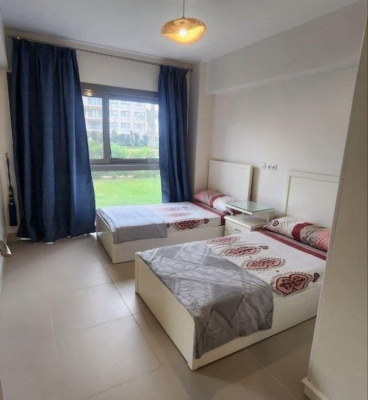 Furnished bedroom, Marassi Marina 2 North Coast chalet for rent | غرفة نوم مفروشة، شاليه للإيجار في مراسي مارينا 2 الساحل الشمالي