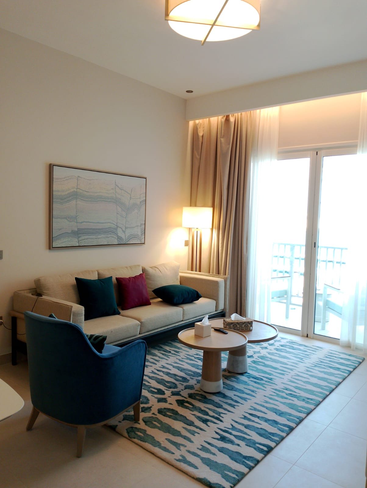 Living room with blue chairs in Marassi, North Coast