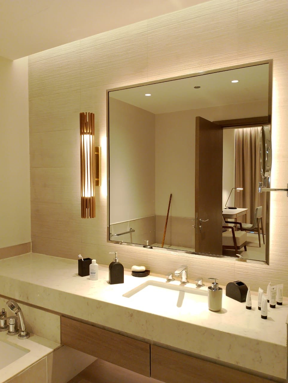 Bathroom washbasin and illuminated mirror in Marassi, North Coast