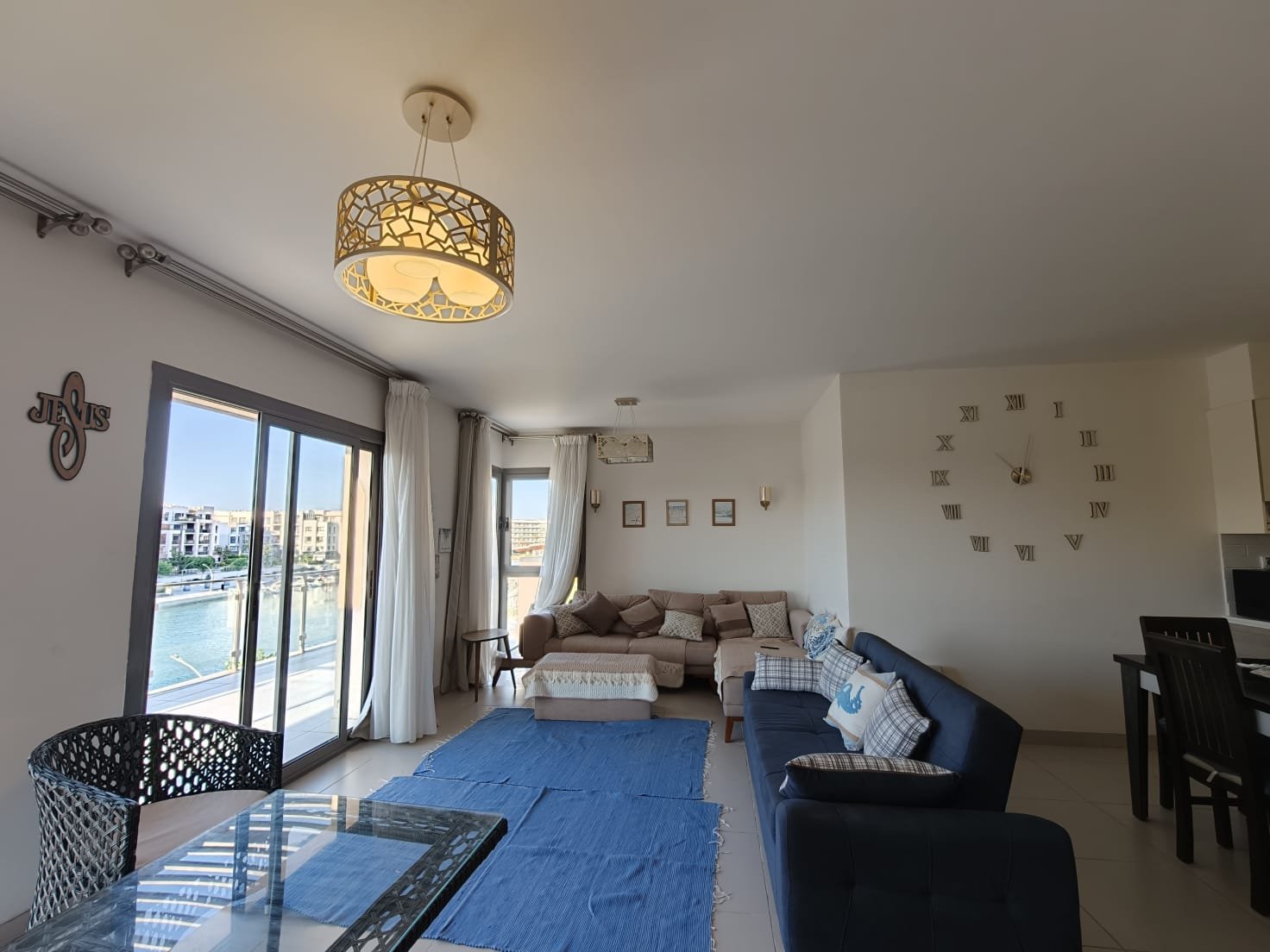 Furnished reception, Marassi Marina 2 chalet for rent | ريسيبشن مفروش، شاليه للإيجار في مراسي مارينا 2