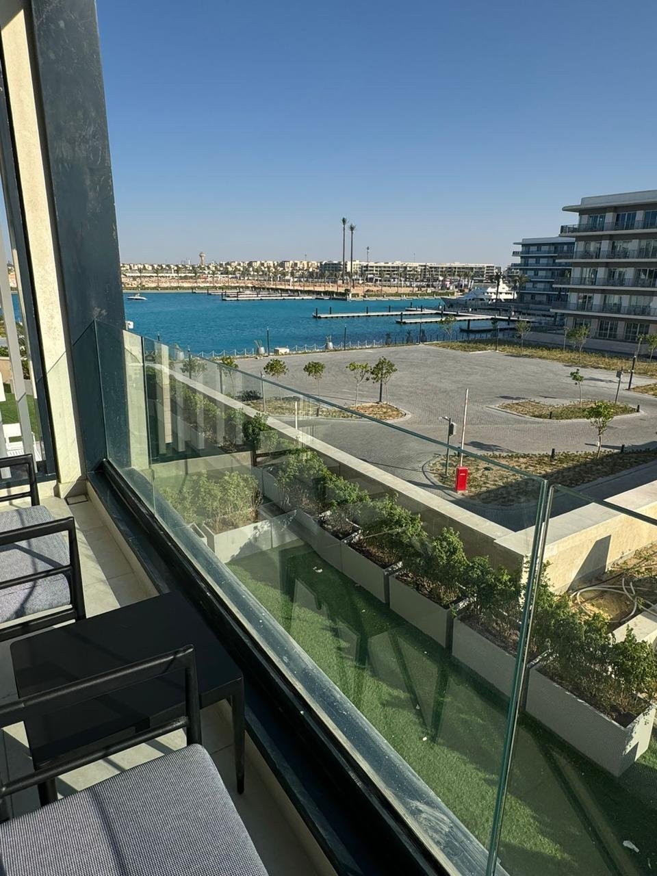 Marina view from the balcony in Marassi, North Coast