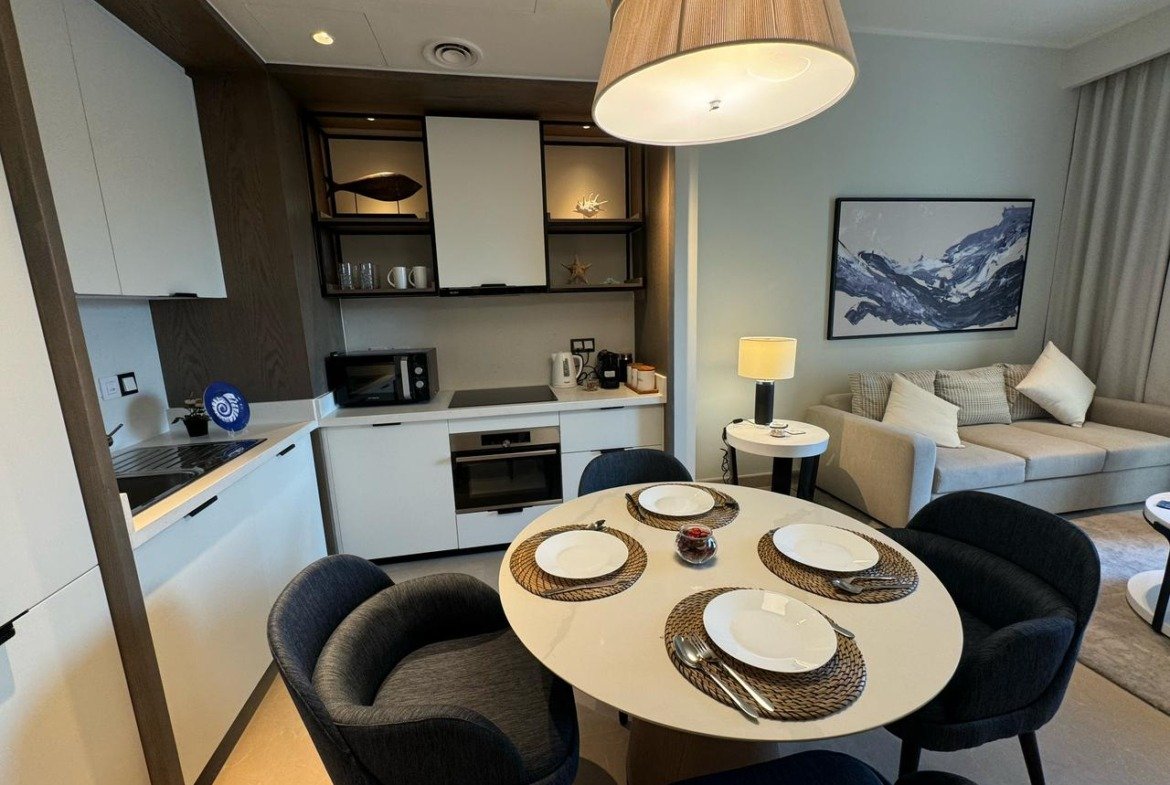 Dining table beside the kitchenette in Marassi, North Coast