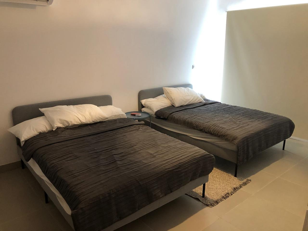 Bedroom with twin beds, chalet for sale in Marassi Marina 1, North Coast | غرفة نوم بسريرين، شاليه للبيع في مراسي مارينا 1، الساحل الشمالي