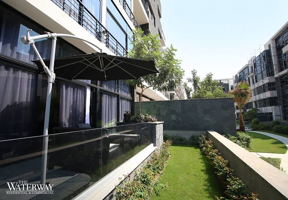 Garden and terrace, duplex for sale in Waterway 1, New Cairo | الحديقة والتراس، دوبلكس للبيع في واتر واي 1، القاهرة الجديدة