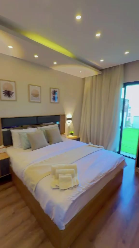 Furnished studio bedroom and roof access, Beverly Hills, Sheikh Zayed, studio for rent | غرفة الاستوديو المفروشة ومدخل الروف، بيفرلي هيلز، الشيخ زايد، استوديو للإيجار