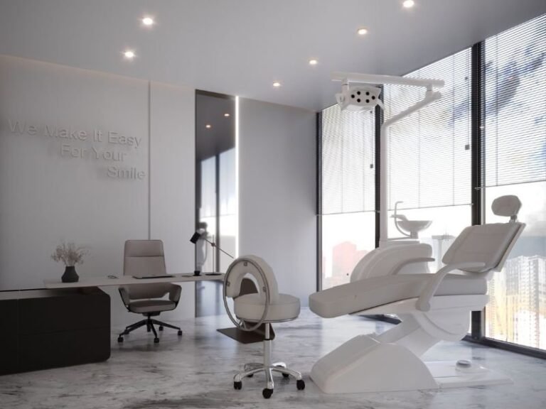 Dental clinic design render for three.14, New Cairo - clinic for sale; illustrative project design, not the actual 40 sqm unit