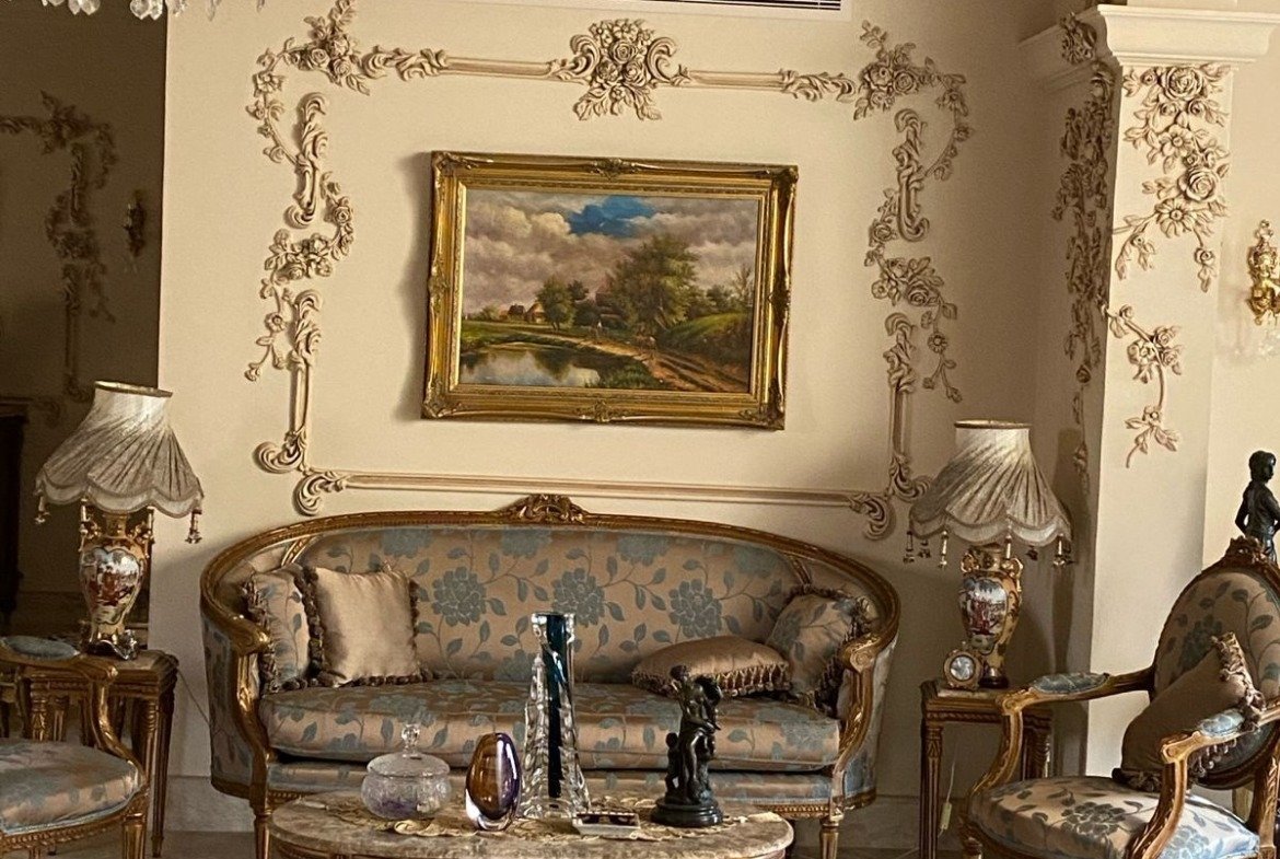 Classic sitting area, Deyar twin house for sale | جلسة كلاسيك، توين هاوس للبيع في ديار
