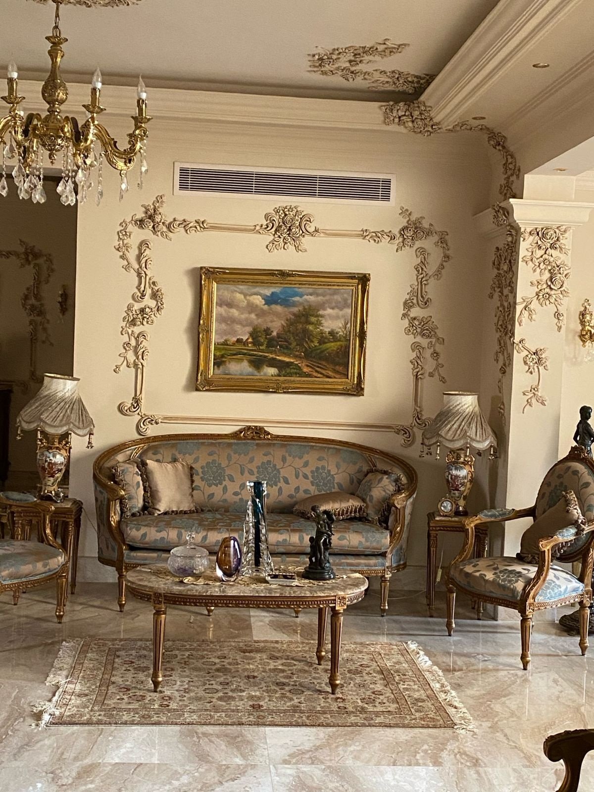 Classic sitting area, Deyar twin house for sale | جلسة كلاسيك، توين هاوس للبيع في ديار