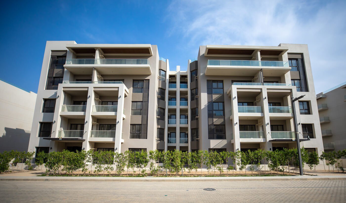 Residential building exteriors, The Address East, New Cairo - general project photo for apartment for sale | واجهات المباني السكنية، ذا أدريس إيست، القاهرة الجديدة - صورة عامة للمشروع لشقة للبيع