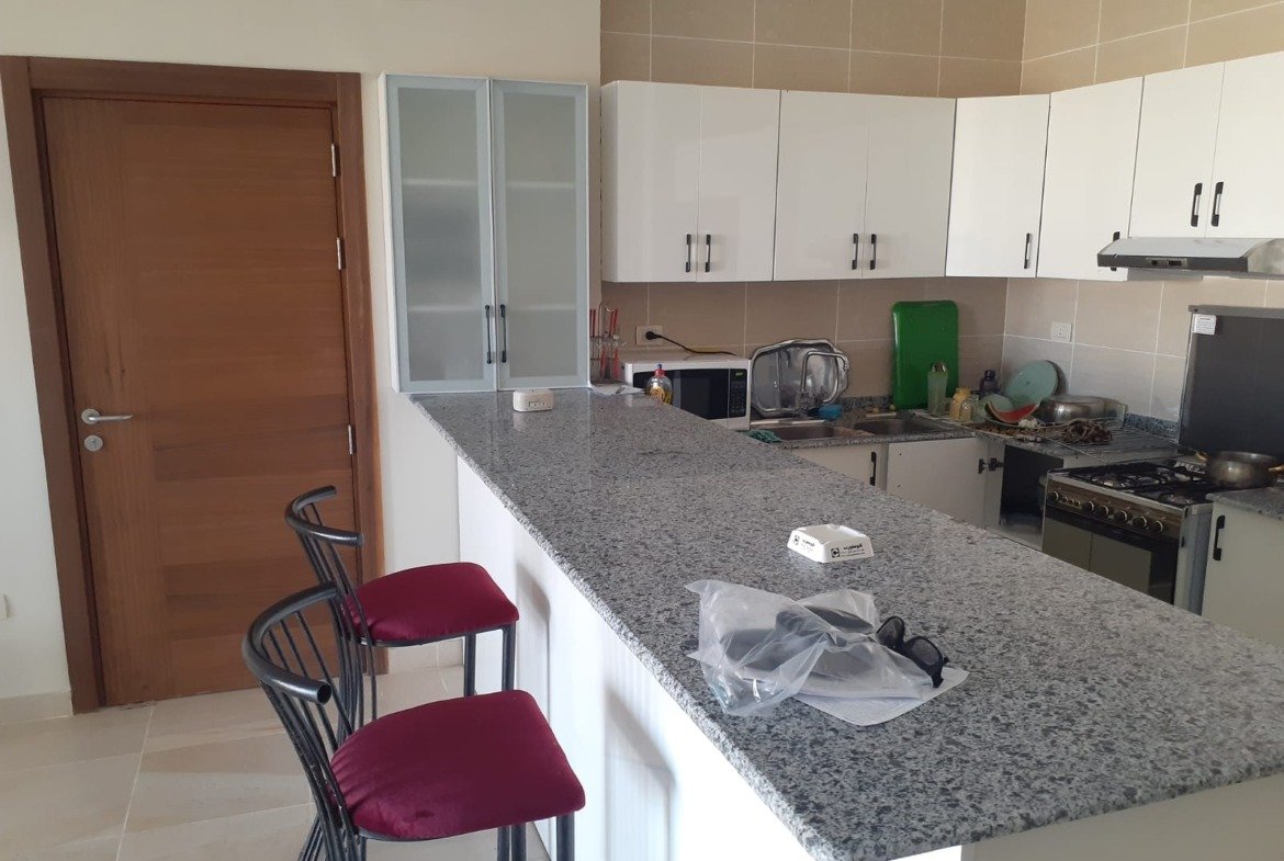 Kitchen with appliances, La Vista Bay East North Coast twin house for sale | مطبخ بالأجهزة، توين هاوس للبيع في لافيستا باي إيست الساحل الشمالي