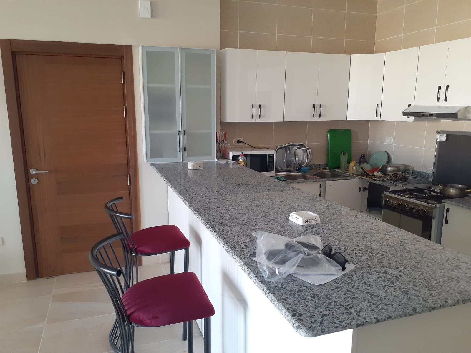 Kitchen with appliances, La Vista Bay East North Coast twin house for sale | مطبخ بالأجهزة، توين هاوس للبيع في لافيستا باي إيست الساحل الشمالي
