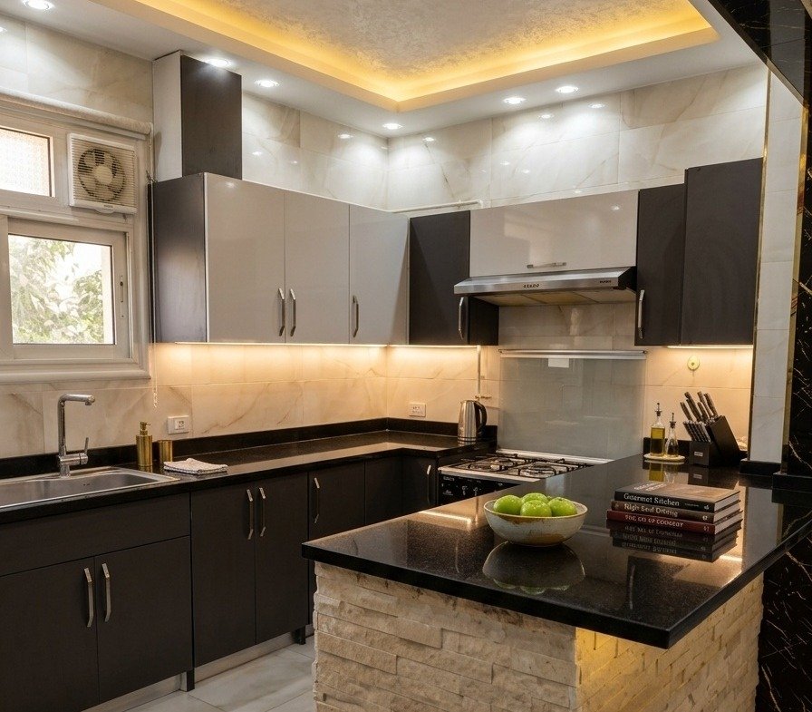 Equipped kitchen, Hyde Park garden apartment for rent | مطبخ مجهز، شقة بحديقة للإيجار في هايد بارك