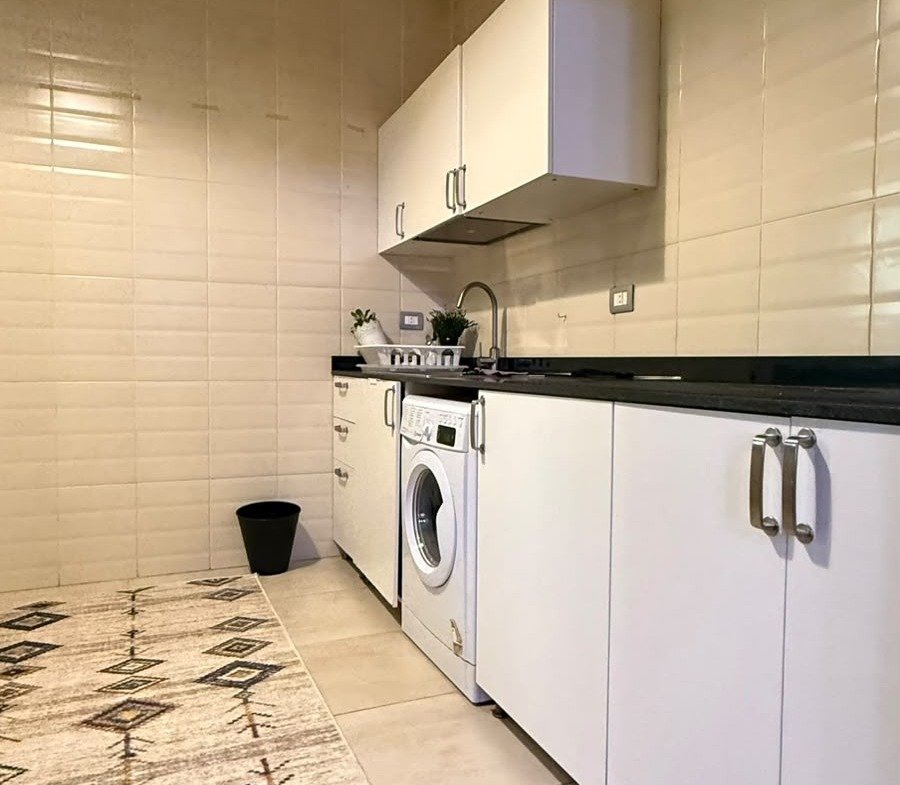 Equipped kitchen, The Village garden apartment for sale | مطبخ مجهز، شقة بحديقة للبيع في ذا فيلدج