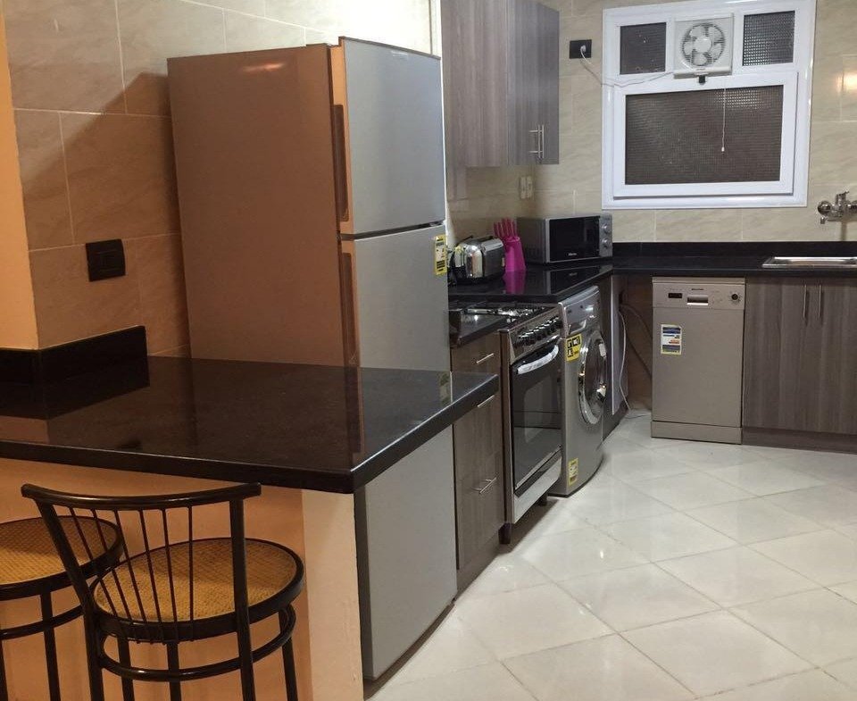 American-style kitchen, Madinaty furnished apartment for rent | مطبخ أمريكاني، شقة مفروشة للإيجار في مدينتي
