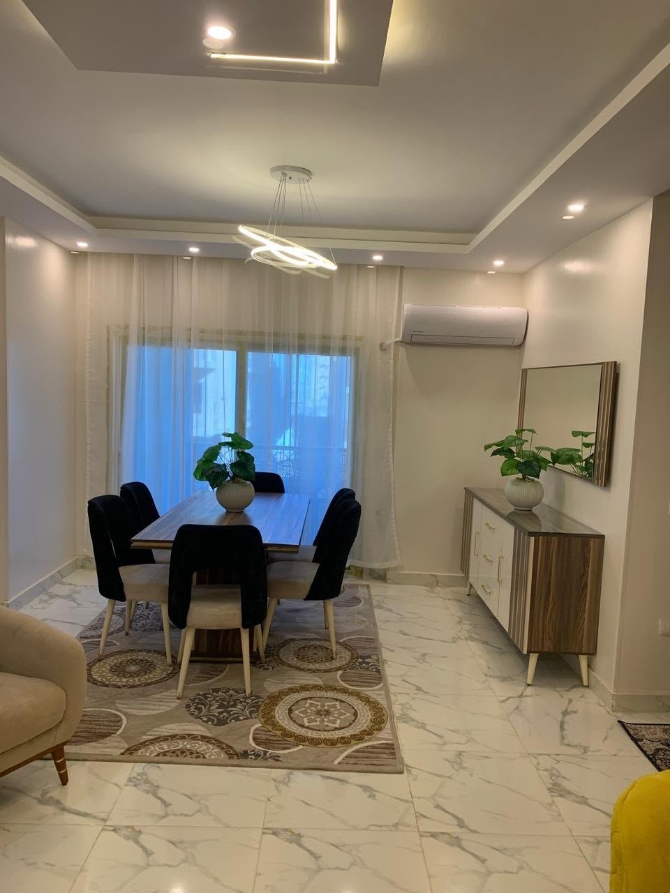 9-andalos-furnished-rent-256-01 Dining area, furnished apartment for rent in El-Andalos, Fifth Settlement | منطقة السفرة، شقة مفروشة للإيجار في الأندلس بالتجمع الخامس