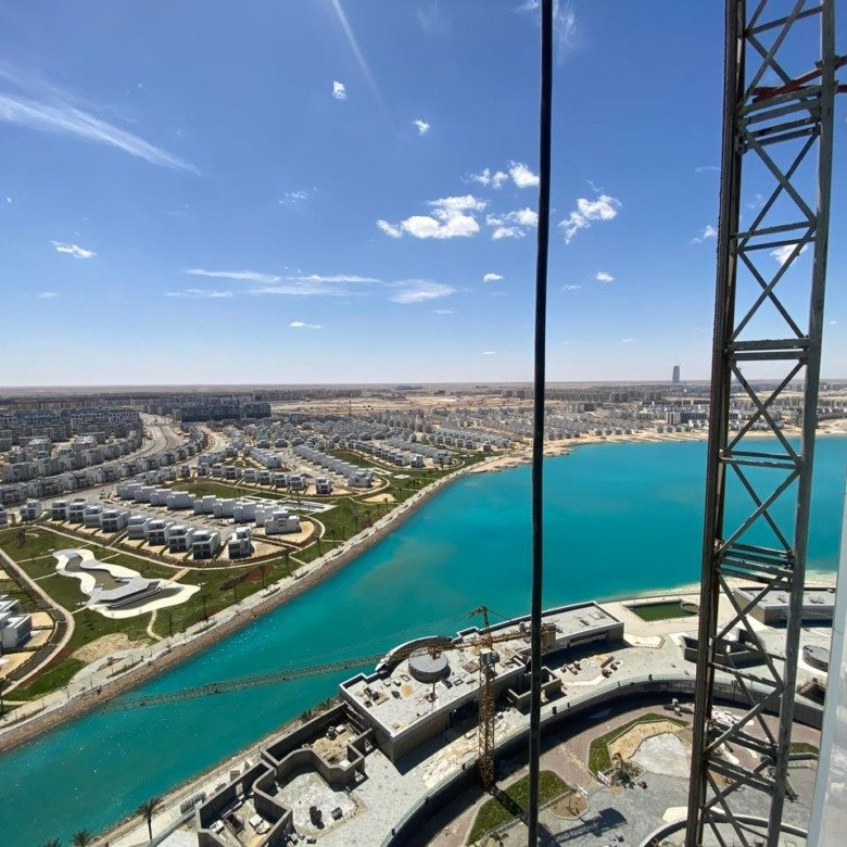 Open view from the 19th floor, chalet for sale in Alamein Towers, New Alamein