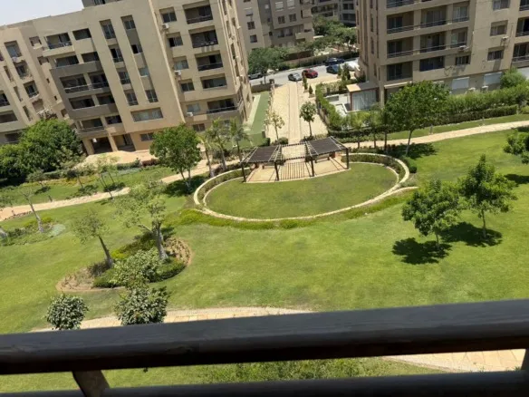 Compound garden view from the balcony, 5th Square New Cairo